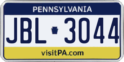 PA license plate JBL3044