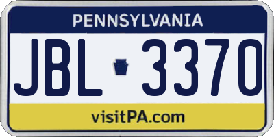 PA license plate JBL3370