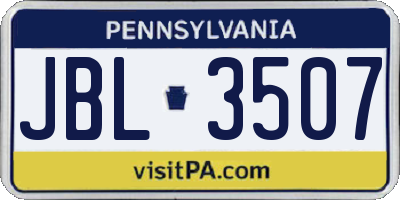 PA license plate JBL3507