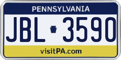 PA license plate JBL3590