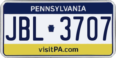 PA license plate JBL3707