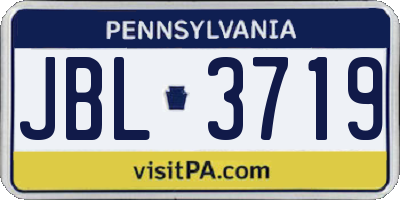 PA license plate JBL3719