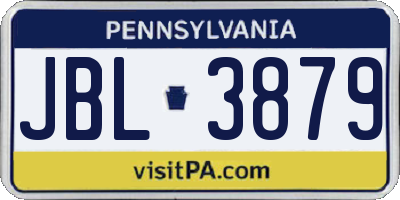 PA license plate JBL3879