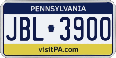 PA license plate JBL3900