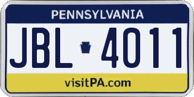 PA license plate JBL4011