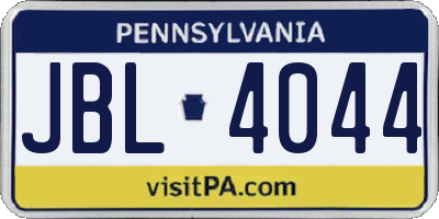 PA license plate JBL4044