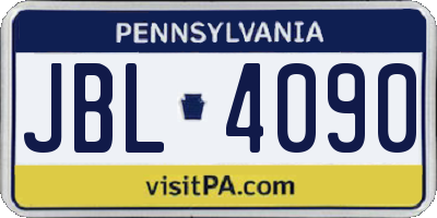 PA license plate JBL4090