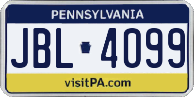 PA license plate JBL4099