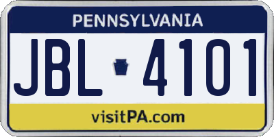 PA license plate JBL4101