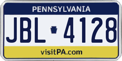 PA license plate JBL4128