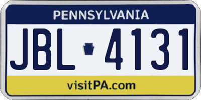 PA license plate JBL4131