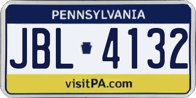 PA license plate JBL4132