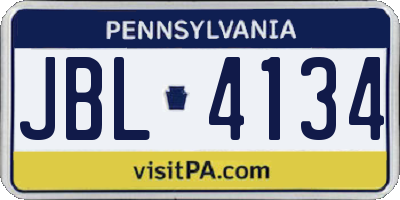 PA license plate JBL4134