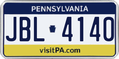 PA license plate JBL4140