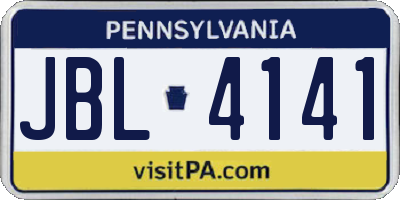 PA license plate JBL4141