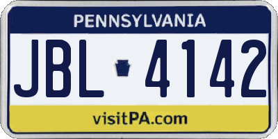 PA license plate JBL4142