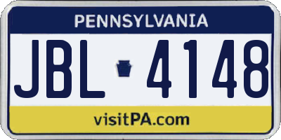 PA license plate JBL4148