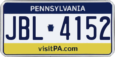 PA license plate JBL4152