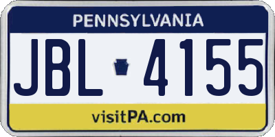 PA license plate JBL4155