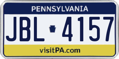 PA license plate JBL4157