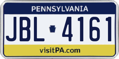 PA license plate JBL4161