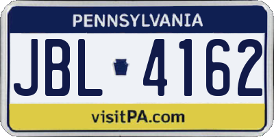 PA license plate JBL4162