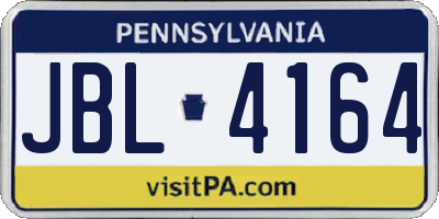 PA license plate JBL4164