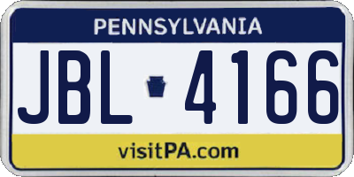 PA license plate JBL4166