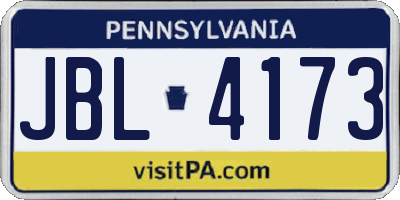 PA license plate JBL4173