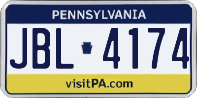 PA license plate JBL4174