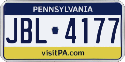 PA license plate JBL4177