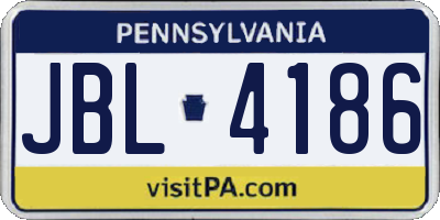 PA license plate JBL4186