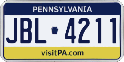 PA license plate JBL4211