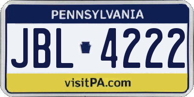 PA license plate JBL4222