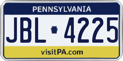 PA license plate JBL4225