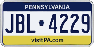 PA license plate JBL4229