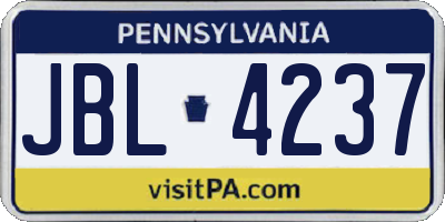 PA license plate JBL4237