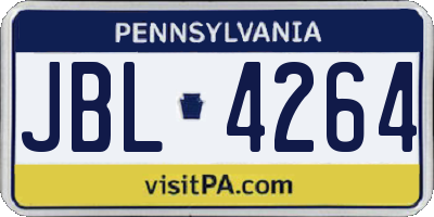 PA license plate JBL4264