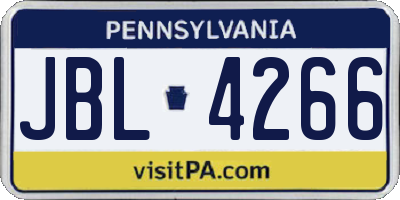 PA license plate JBL4266