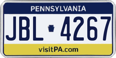 PA license plate JBL4267