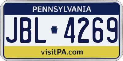 PA license plate JBL4269