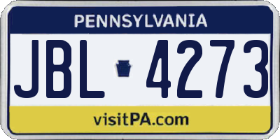 PA license plate JBL4273