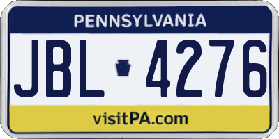 PA license plate JBL4276