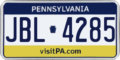 PA license plate JBL4285