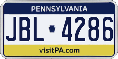 PA license plate JBL4286