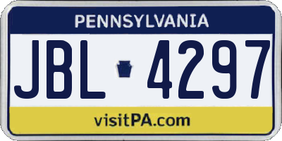 PA license plate JBL4297