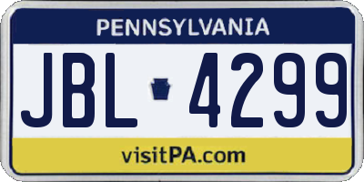 PA license plate JBL4299