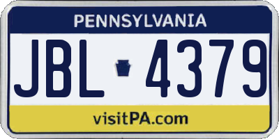 PA license plate JBL4379