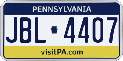 PA license plate JBL4407