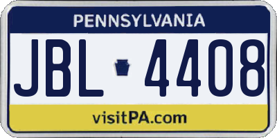 PA license plate JBL4408